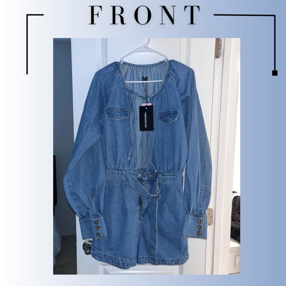 BLUE DENIM ROMPER